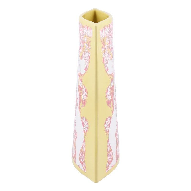 Bjørn Wiinblad Jarrón Nina, 22 cm, amarillo - rosa, imagen extra