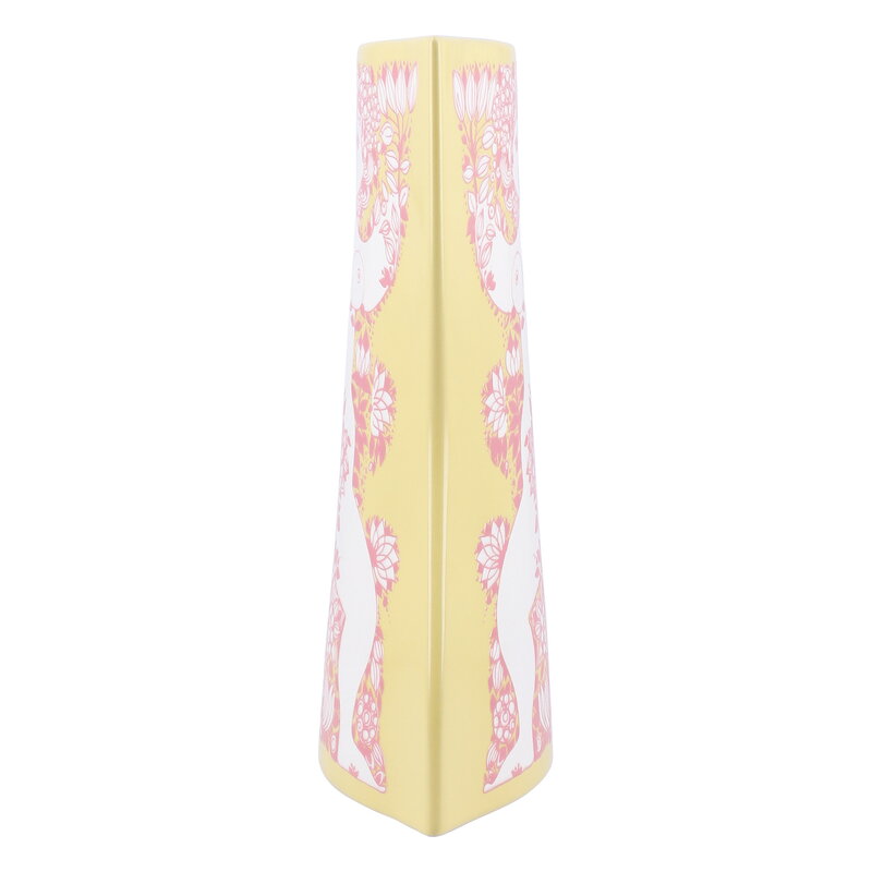 Bjørn Wiinblad Jarrón Nina, 22 cm, amarillo - rosa, imagen extra