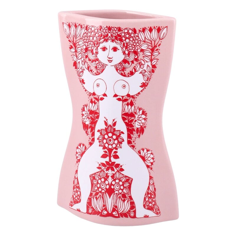 Bjørn Wiinblad Nina vase, 16,5 cm, pink - red, extra image
