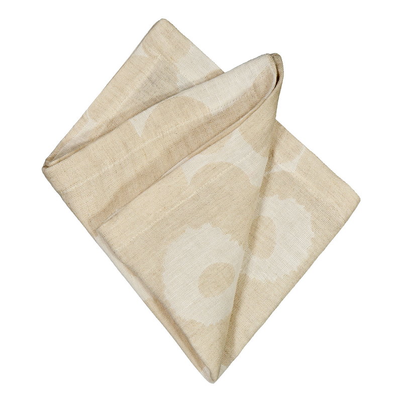 Pieni Unikko napkin, off white - beige | Finnish Design Shop