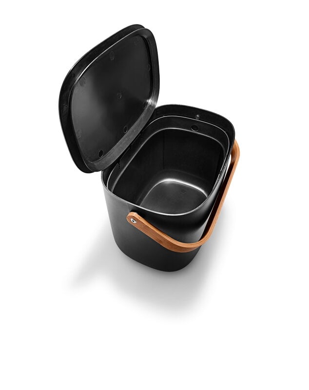 Eva Solo Reflect recycling waste bin, 16 L, black, view 3