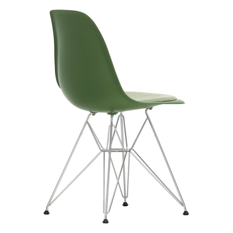 Vitra Eames Dsr Chair Forest Chrome, Eames Molded Side Chair Cushion