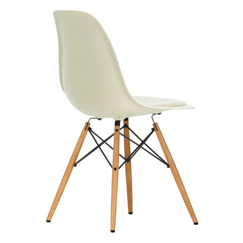 Vruchtbaar Steken aankleden Vitra Eames DSW chair, pebble - maple - warm grey/ivory cushion | Finnish  Design Shop