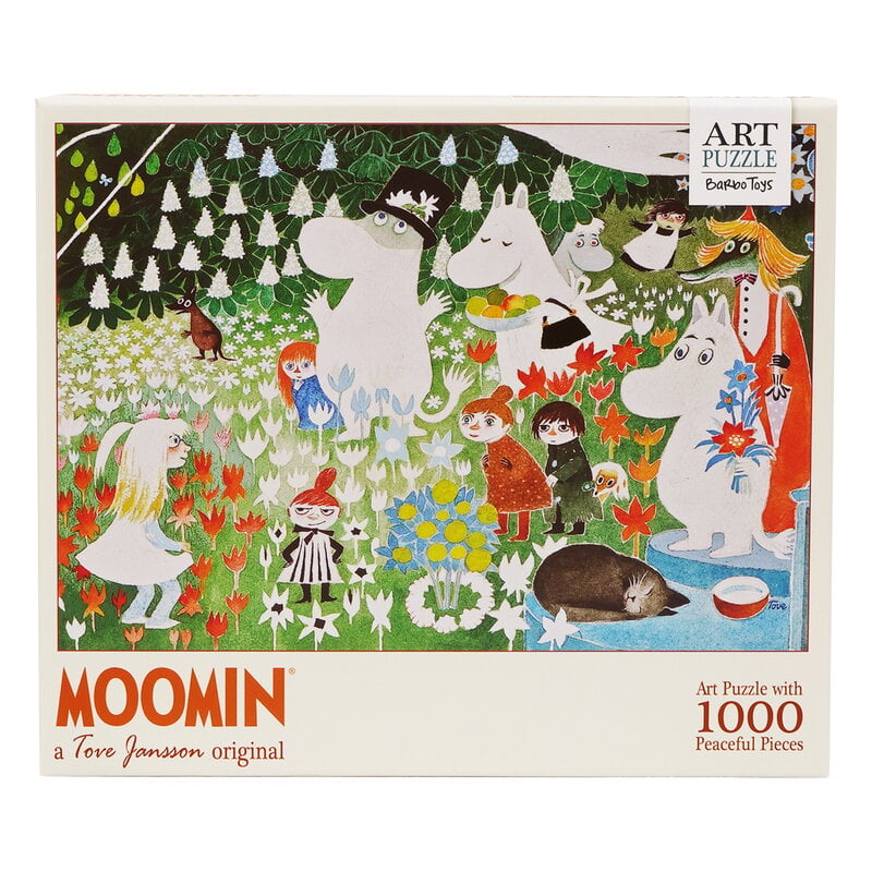 Barbo Toys Moomin Art Puzzle palapeli, 1000 palaa, Floral garden, tuotteen lisäkuva