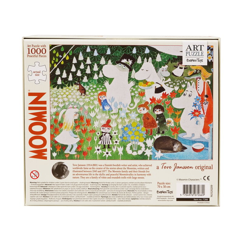 Barbo Toys Moomin Art Puzzle palapeli, 1000 palaa, Floral garden, tuotteen lisäkuva