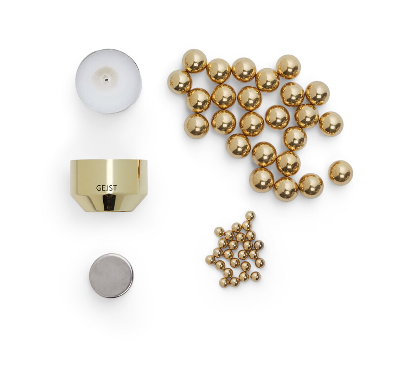 Gejst Molekyl tealight holder 1, brass, extra image