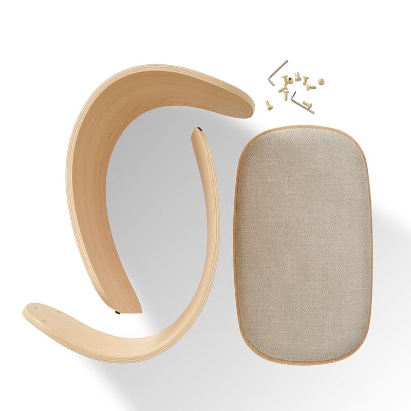 Gejst Luno stool, oak - beige, extra image