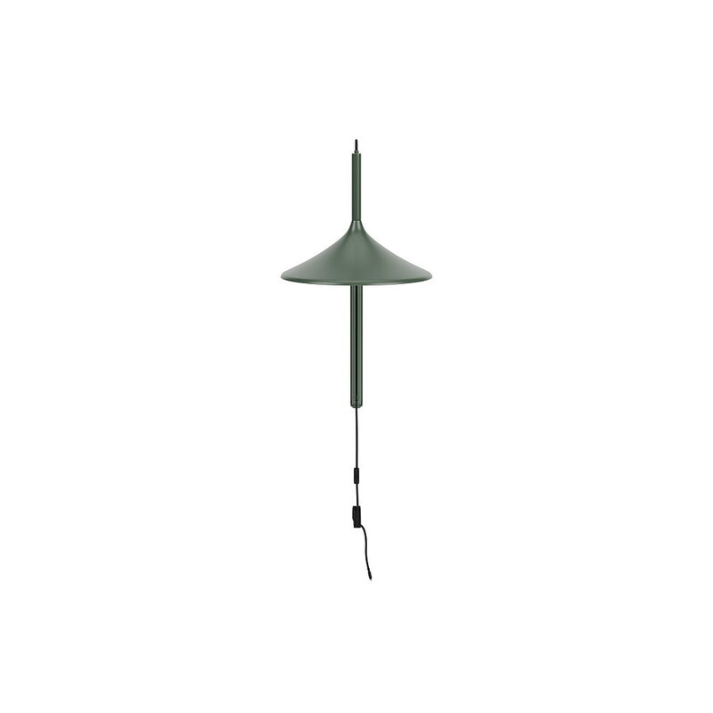 FDB Møbler U18 Hasle wall lamp, short, olive green | Finnish