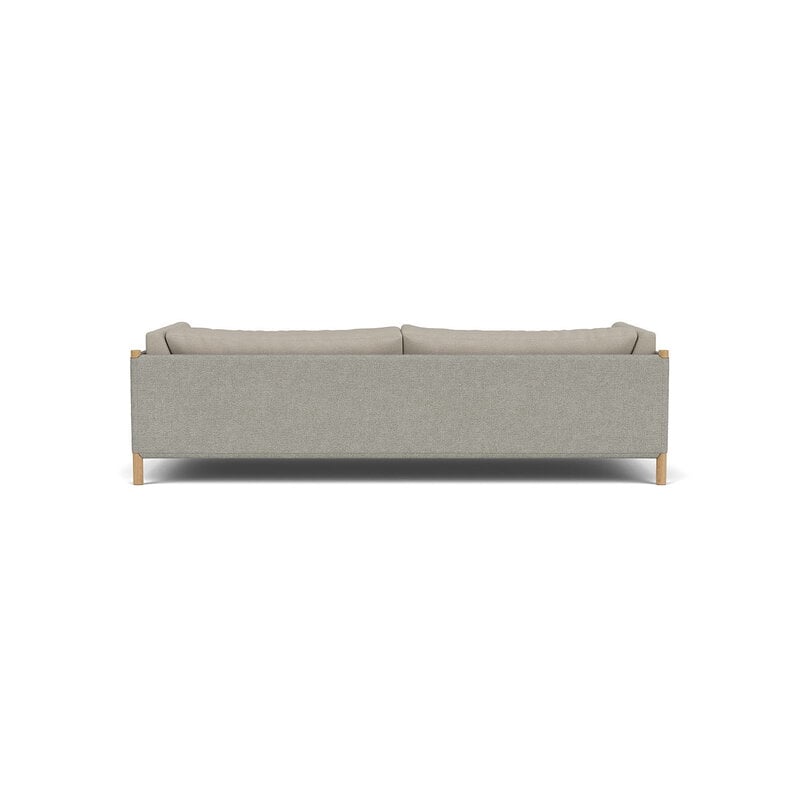 FDB Møbler L48 Moesgaard 3-seater sofa, oak - Sealife light beige - white, view 4