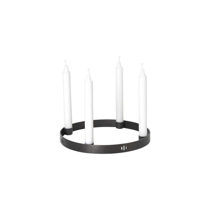 Betydning haj Vild Ferm Living Circle candleholder, small, black brass | Finnish Design Shop