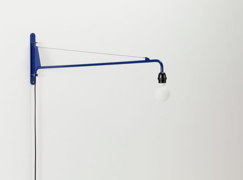 Vitra Petite Potence wall lamp, Prouvé Bleu Marcoule | Finnish Design Shop