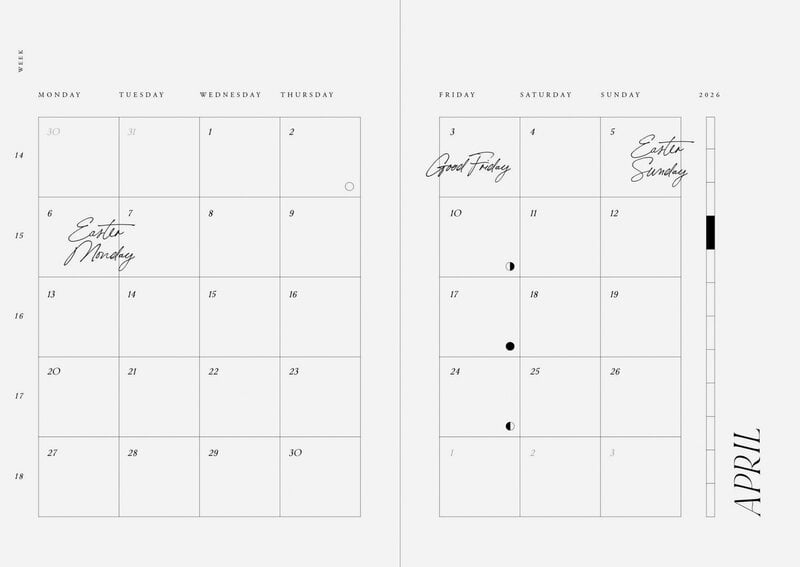 Cozy Publishing Cozy Planner 2026, Night sky: Shoot for the moon darling, view 2