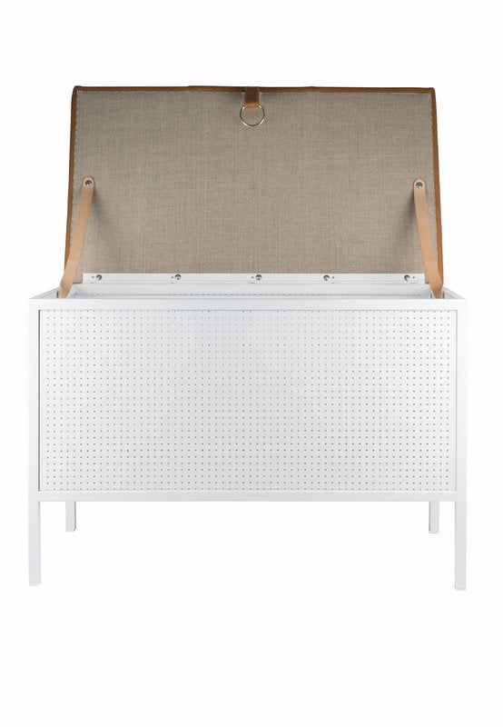 Maze Frank storage bench, white cognac Finnish Design Shop