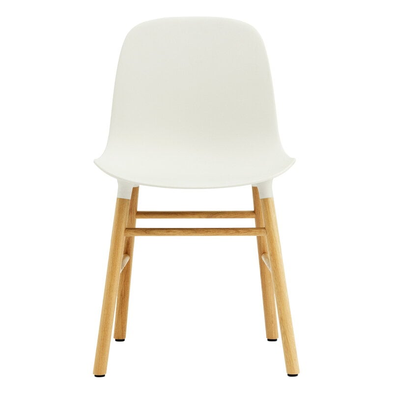 Normann Copenhagen Form Chair White, White Oak Furniture Legs