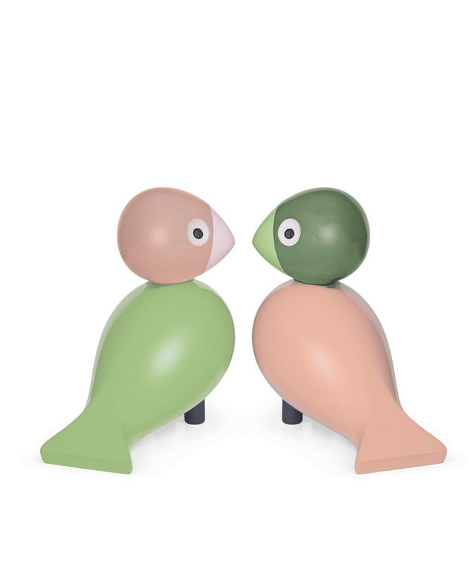 Rosendahl Lovebirds, 2er-Set, hellgrün - rosa, extrabild