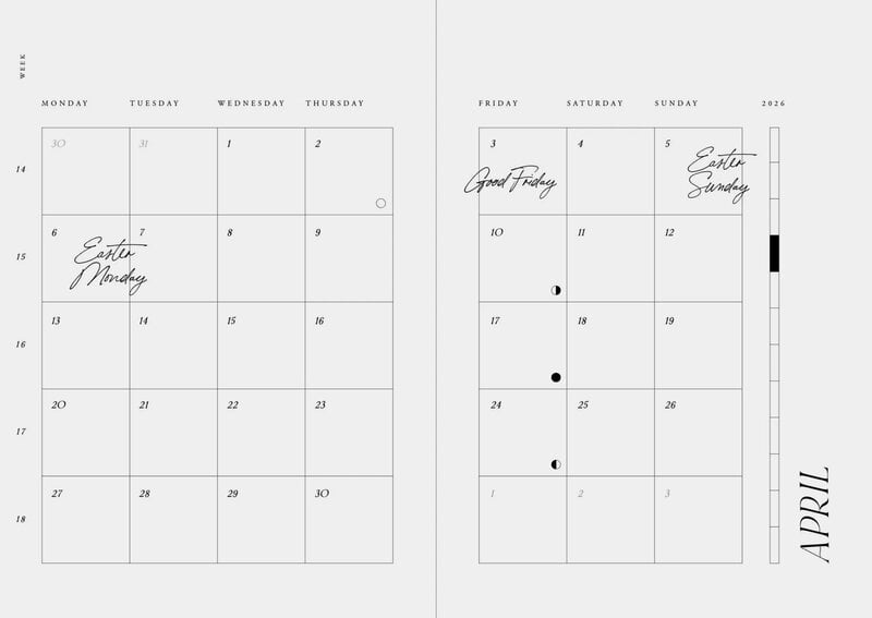 Cozy Publishing Cozy Planner 2026, Night sky: Shoot for the moon darling, view 7