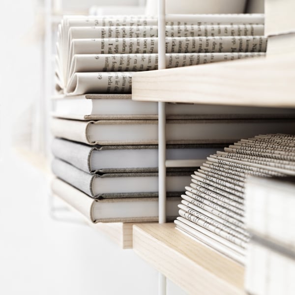 String Furniture String Pocket shelf, ash - white | Finnish Design 