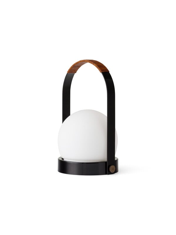 Audo Copenhagen Carrie lampe de table portable, Anniv. Ed., IP44, acier, noir - cuir, image extra
