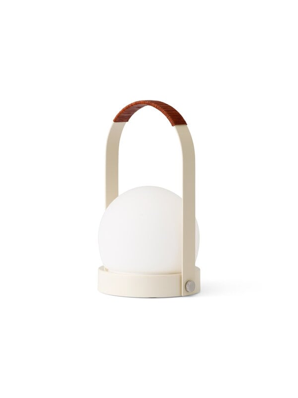 Audo Copenhagen Carrie portable table lamp, Anniv. Ed., IP44, steel, ivory - leather, extra image