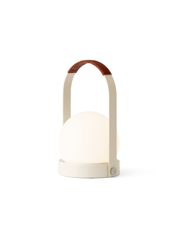 Audo Copenhagen Carrie portable table lamp, Anniv. Ed., IP44, steel, ivory - leather, extra image