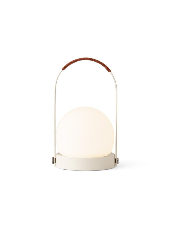Audo Copenhagen Carrie portable table lamp, Anniv. Ed., IP44, steel, ivory - leather, extra image
