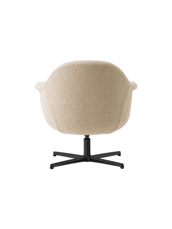 Audo Copenhagen Harbour lounge chair, swivel with return black - Baena 15 beige, extra image