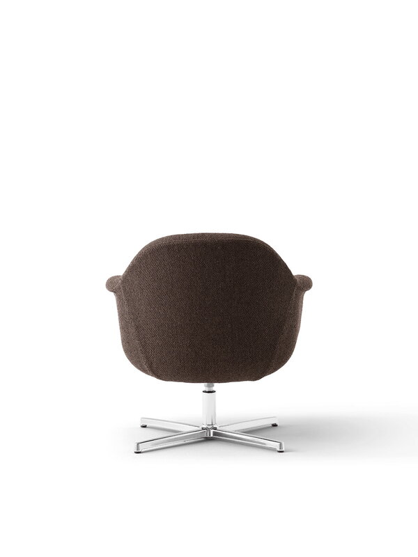 Audo Copenhagen Harbour lounge chair, swivel, polished aluminium - Logan Haze dark brown, extra image