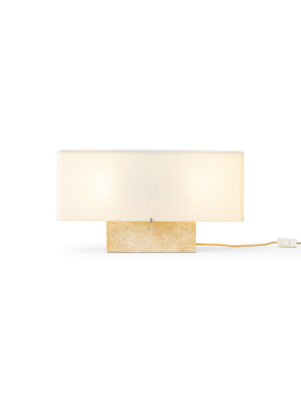 Audo Copenhagen Lampe de table Nonna, 30 cm, travertin sable - textile sable, image extra
