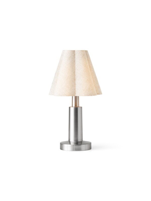 Audo Copenhagen Admiral Portable table lamp, chrome - linen, view 4