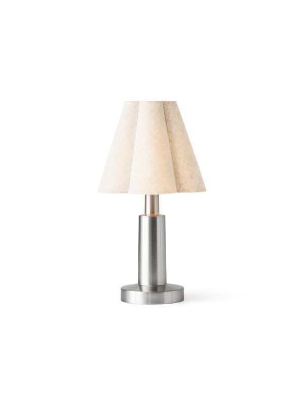 Audo Copenhagen Admiral Portable table lamp, chrome - linen, view 3