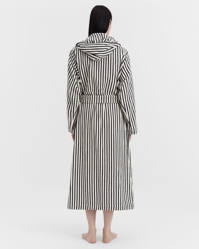 Tekla Hooded bathrobe, sailor stripes, extra image