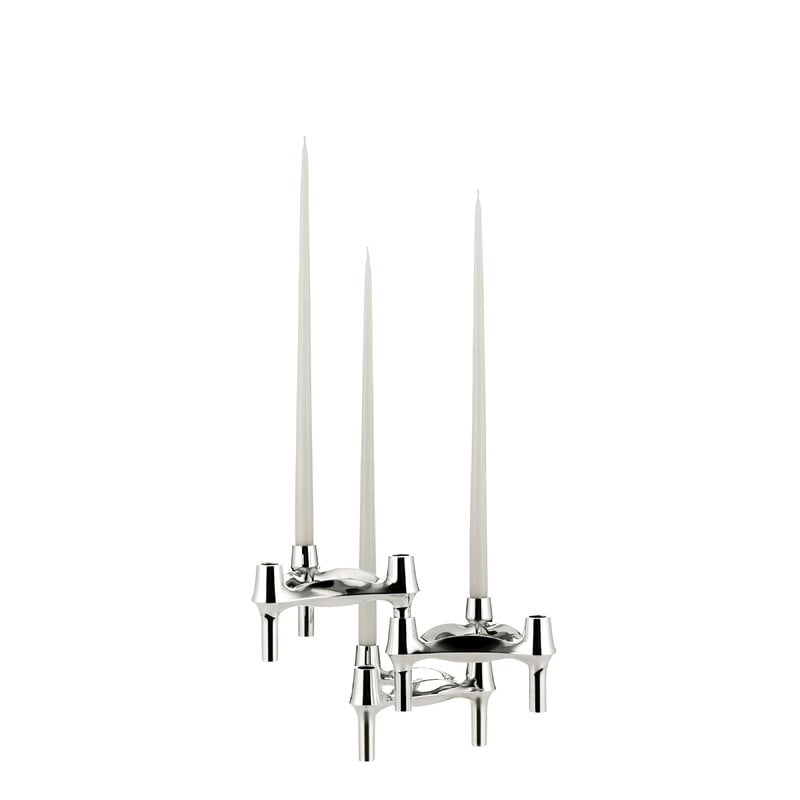 STOFF Copenhagen STOFF BMF candle holder, chrome, view 3