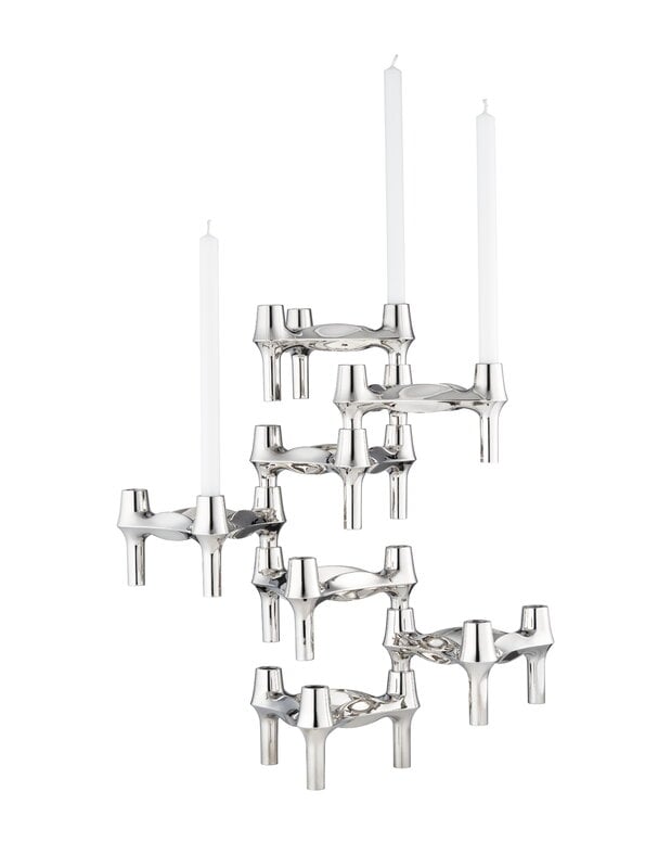 STOFF Copenhagen STOFF BMF candle holder, chrome, view 4