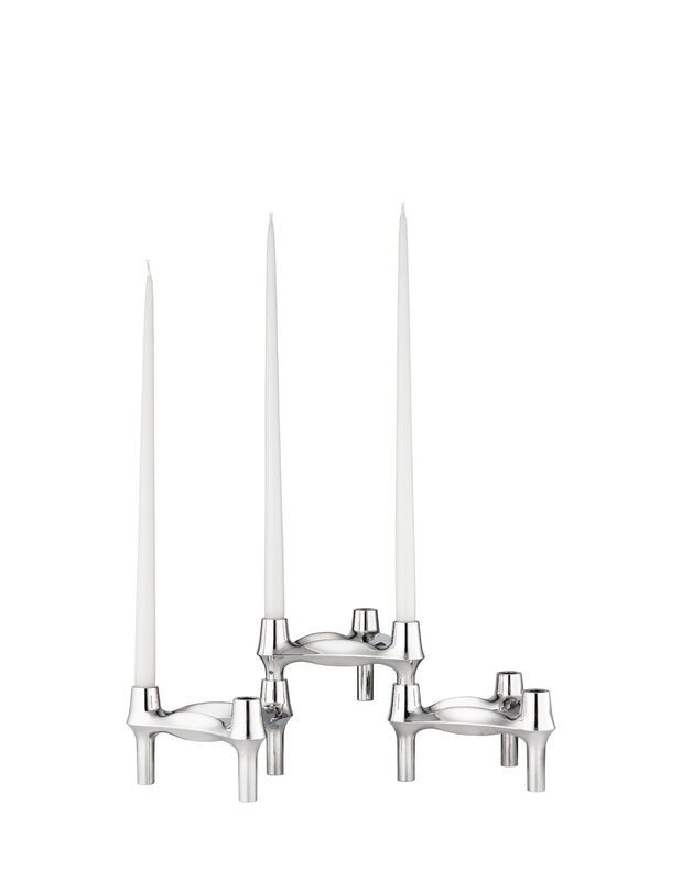 STOFF Copenhagen STOFF BMF candle holder, set of 3, chrome, view 3