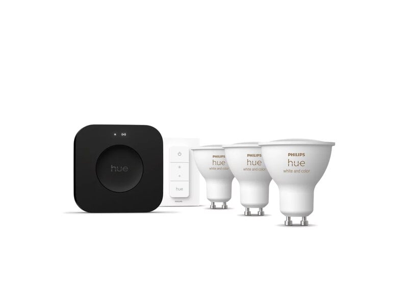 Philips Hue WCA starter pack: GU10 bulb, 3 pcs, dimmer switch and Bridge Pro, extra image