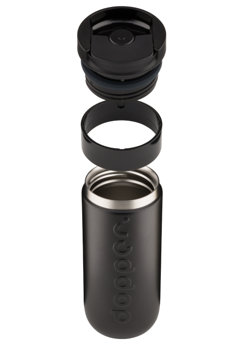 Dopper Travel Mug thermo mug, 400 ml, blazing black, view 6