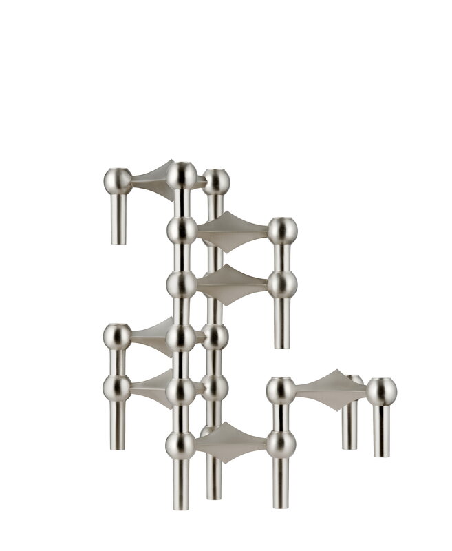 STOFF Copenhagen STOFF Nagel candleholder, brushed chrome, view 4