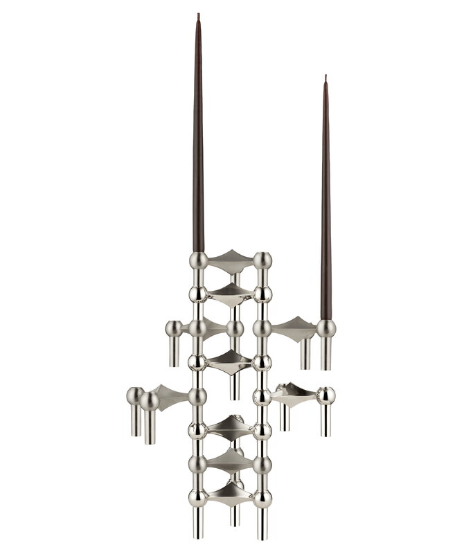 STOFF Copenhagen STOFF Nagel candleholder, brushed chrome, view 3
