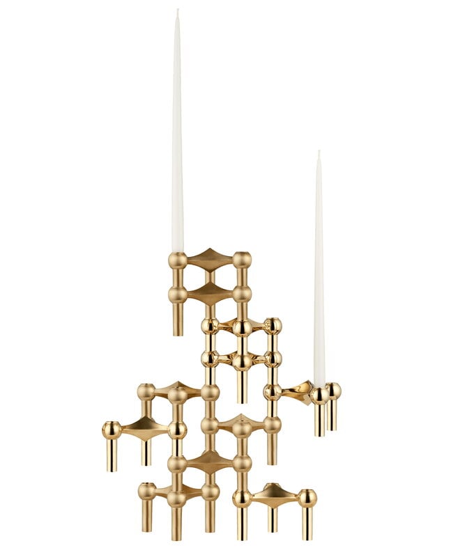 STOFF Copenhagen STOFF Nagel candleholder, brushed brass, view 6