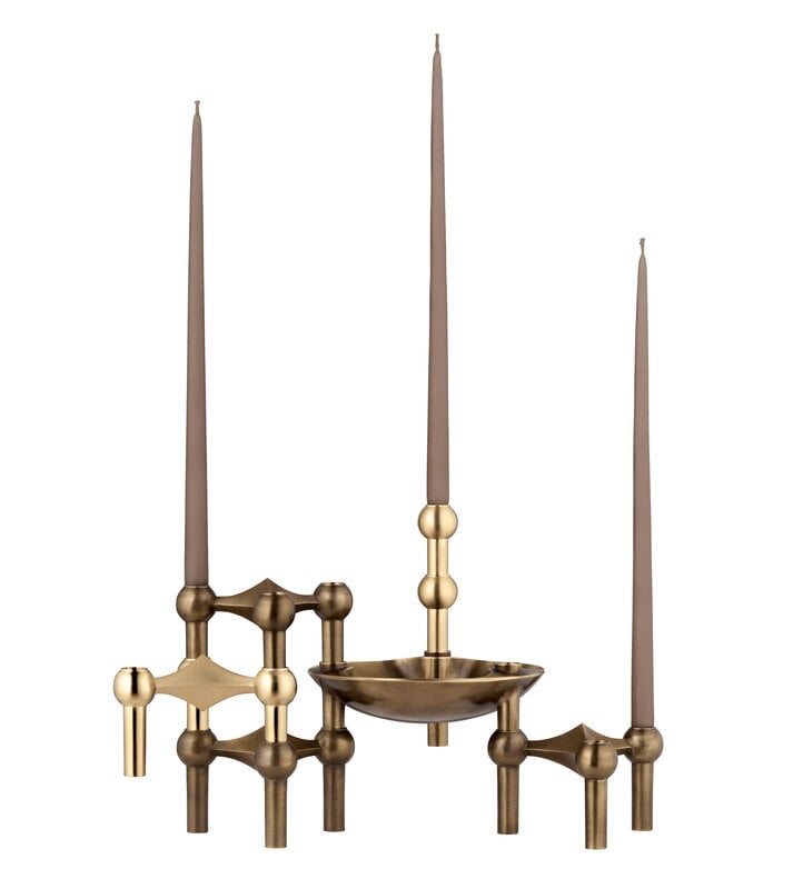 STOFF Copenhagen STOFF Nagel candleholder, bronzed brass, view 3