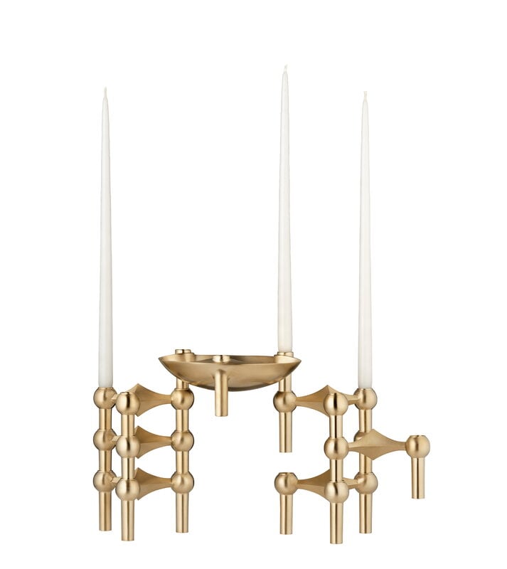 STOFF Copenhagen STOFF Nagel candleholder, brushed brass, view 3
