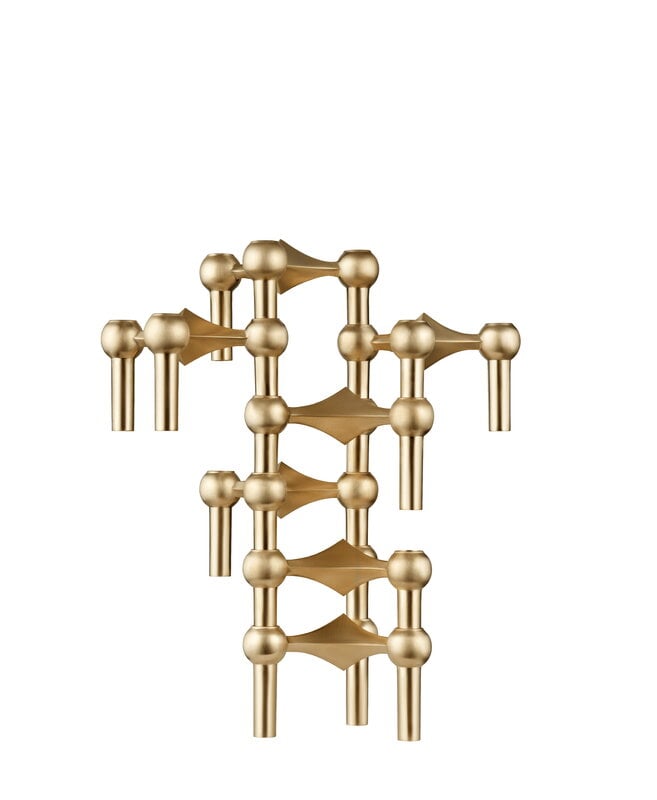 STOFF Copenhagen STOFF Nagel candleholder, brushed brass, view 4
