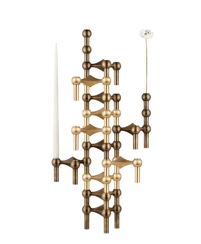 STOFF Copenhagen STOFF Nagel candleholder, brushed brass, view 7
