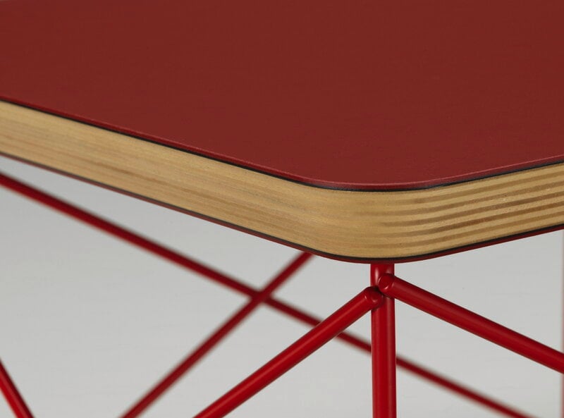 Vitra Eames LTR Occasional table, dark brick linoleum - Eames classic red, extra image