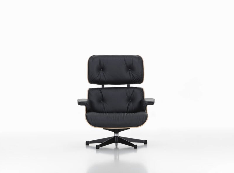 Vitra Poltrona e poggiapiedi Eames, dimens. nuove, palissandro - Premium F nero, immagine extra