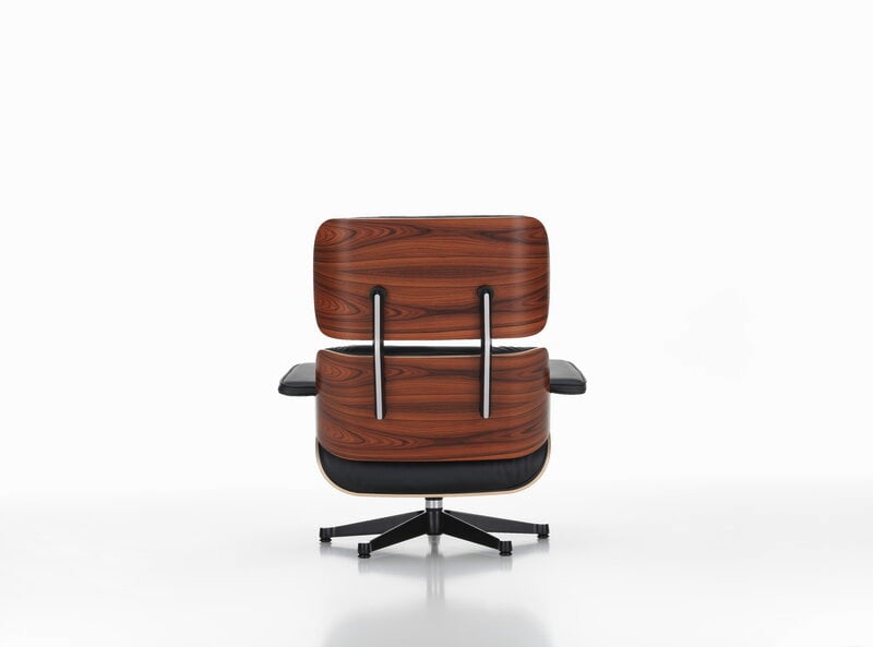Vitra Poltrona e poggiapiedi Eames, dimens. nuove, palissandro - Premium F nero, immagine extra