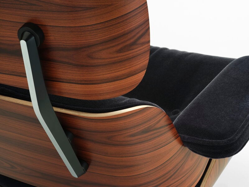Vitra Eames Lounge Chair, neue Größe, Palisander - Calma Dunkelanthrazit 08, extrabild