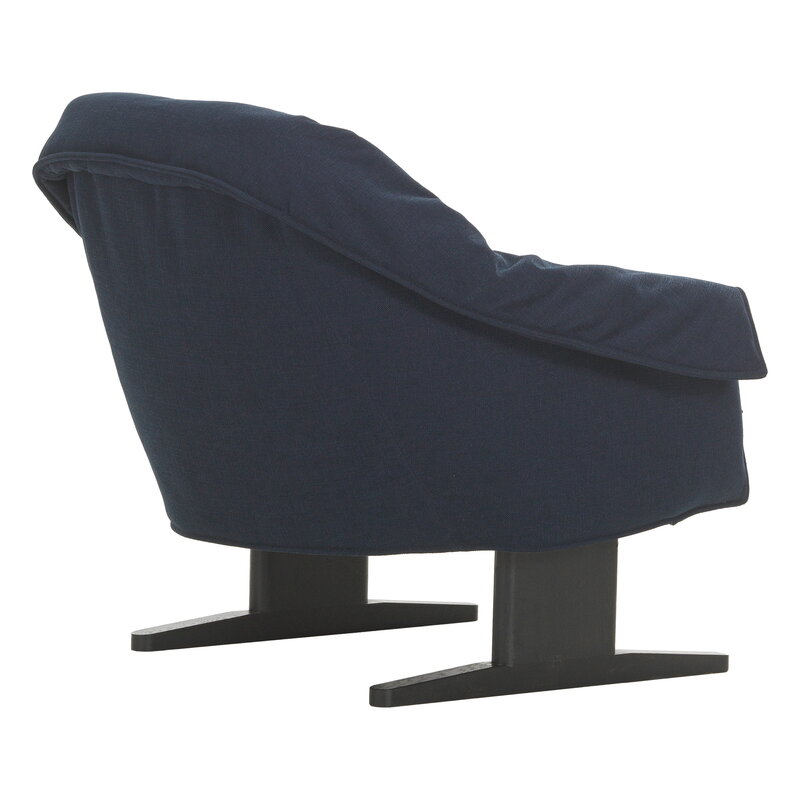 Vitra Poltrona lounge Bascule Lowback, rovere nero - Hola blu scuro, vista 4