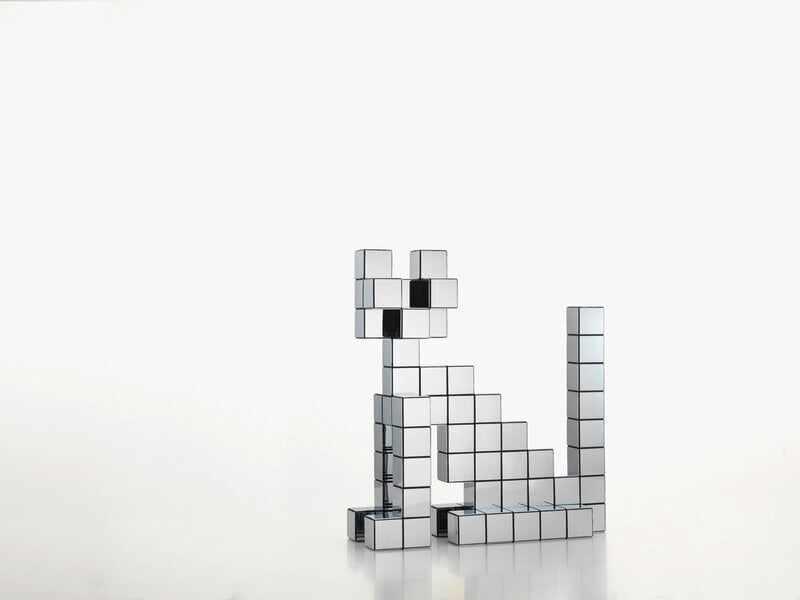 Vitra Panton Cubes Cat figurine, chrome, view 4