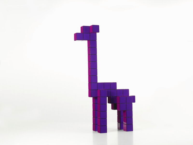 Vitra Panton Cubes Giraffe figurine, duo-tone purple, view 3